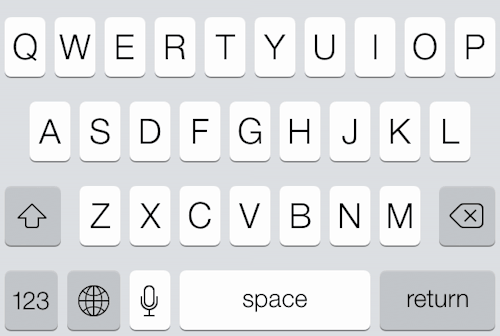 iOS 7.0 keyboard