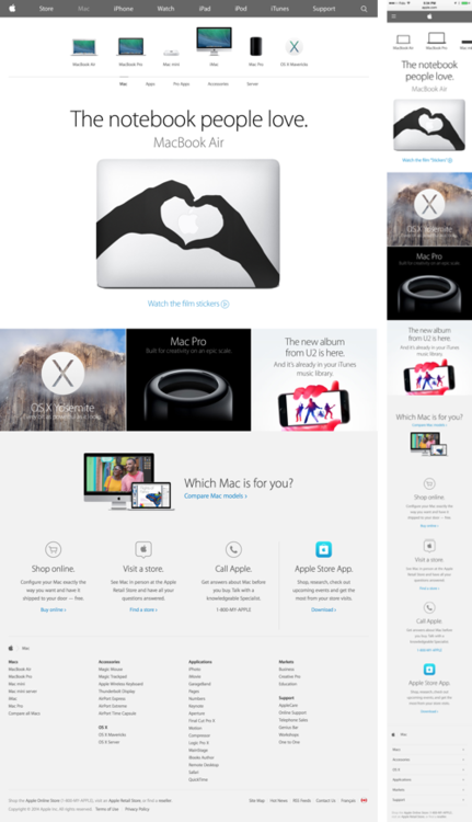 Apple site full UI