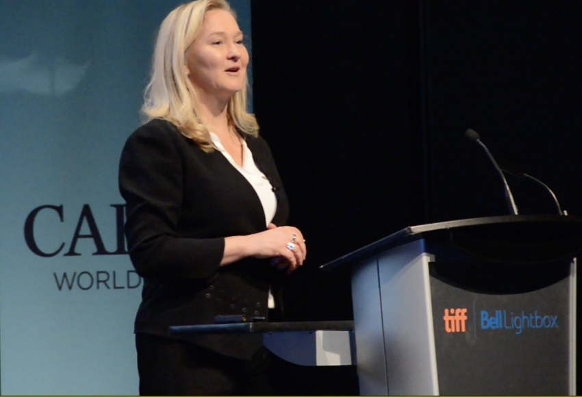 Maikki Frisk at Mobey Day Toronto 2017 talking digital disruption 