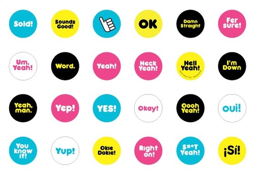 Button layout for Say Yeah buttons