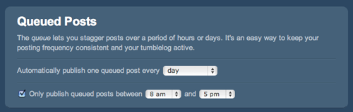 Queued posts on Tumblr