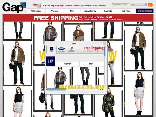 The Gap's website