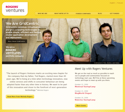 Rogers Ventures original UI