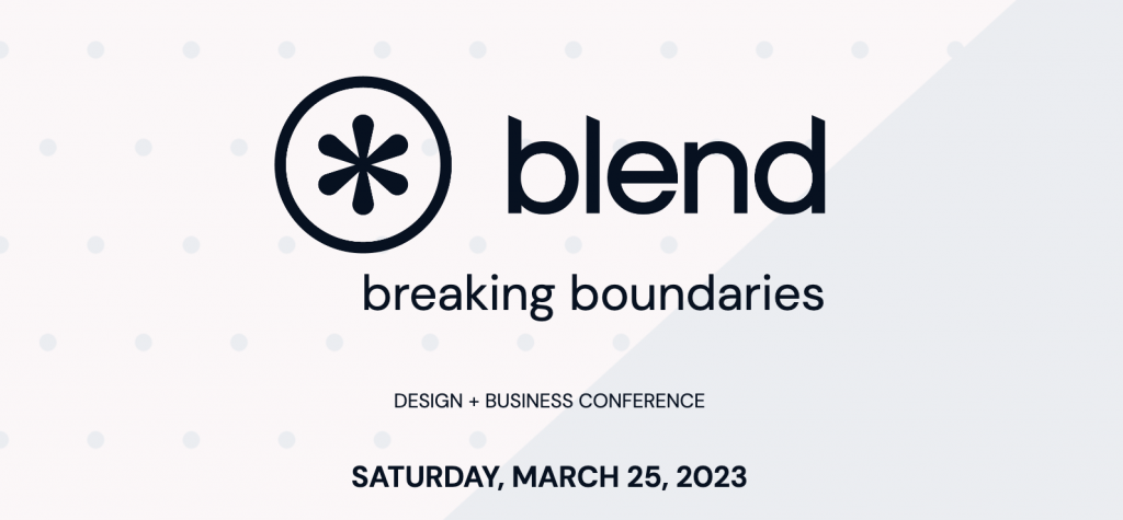 BLEND conference 2023 invite theme, breaking boundaries.