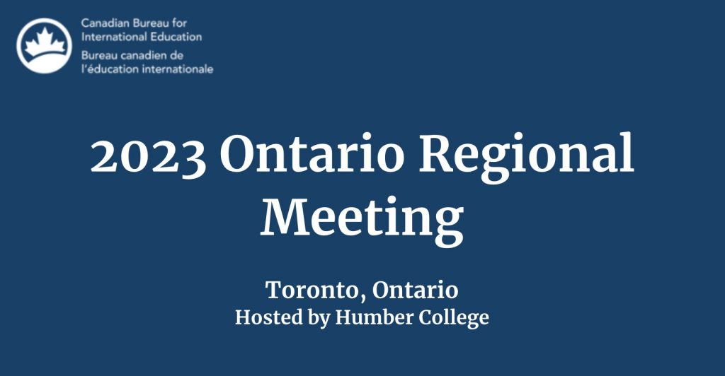 CBIE Ontario Regional Meeting 2023 invite card